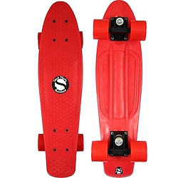 Plastový skateboard Shock red/black/red