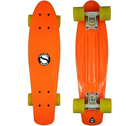 Plastový skateboard Shock orange/white/yellow