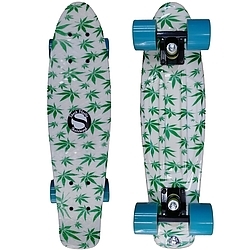 Plastový skateboard Shock Design Cannabis LF/white/blue
