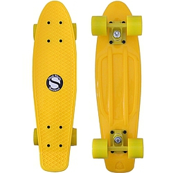 Plastový skateboard Shock yellow/yellow/yellow
