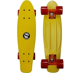 Plastový skateboard Shock yellow/orange/red