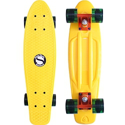 Plastový skateboard Shock yellow/orange/transparent green